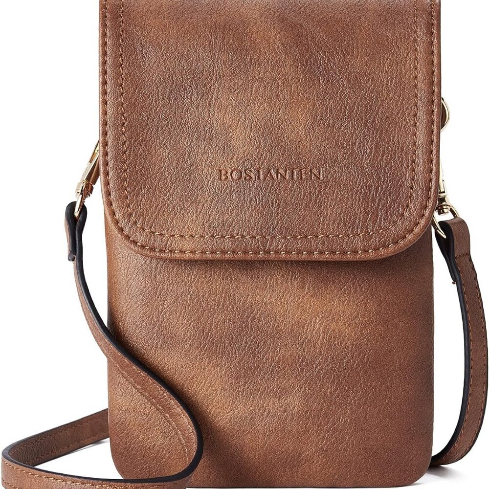 Chic Vegan Leather Crossbody Bag for Women - Stylish Phone Purse with Adjustable - Picture 1 of 7